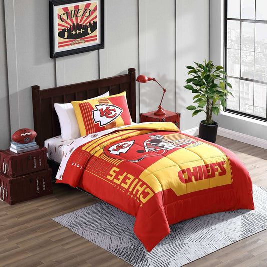 Kansas City Chiefs Status Bed In A Bag Twin - Logo Brands - Flyclothing LLC