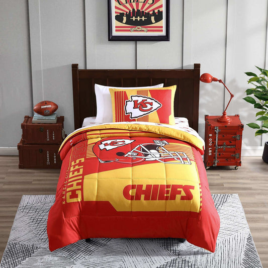 Kansas City Chiefs Status Bed In A Bag Twin - Logo Brands - Flyclothing LLC