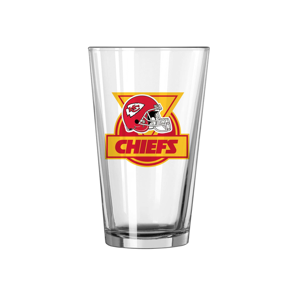 Kansas City Chiefs 16oz Retro Pint Glass - Logo Brands - Flyclothing LLC