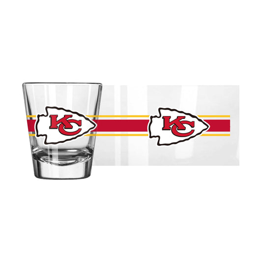 Kansas City Chiefs 2oz Stripe Shot Glass - Logo Brands - Flyclothing LLC