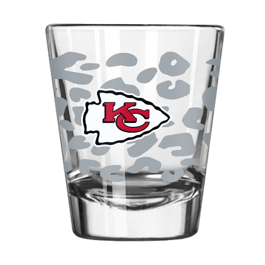 Kansas City Chiefs 2oz Leopard Shot Glass - Logo Brands - Flyclothing LLC