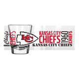 Kansas City Chiefs 2oz Spirit Shot Glass - Logo Brands - Flyclothing LLC