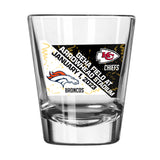 Kansas City Chiefs Week 17 Matchup 2oz Shot Glass - Logo Brands - Flyclothing LLC