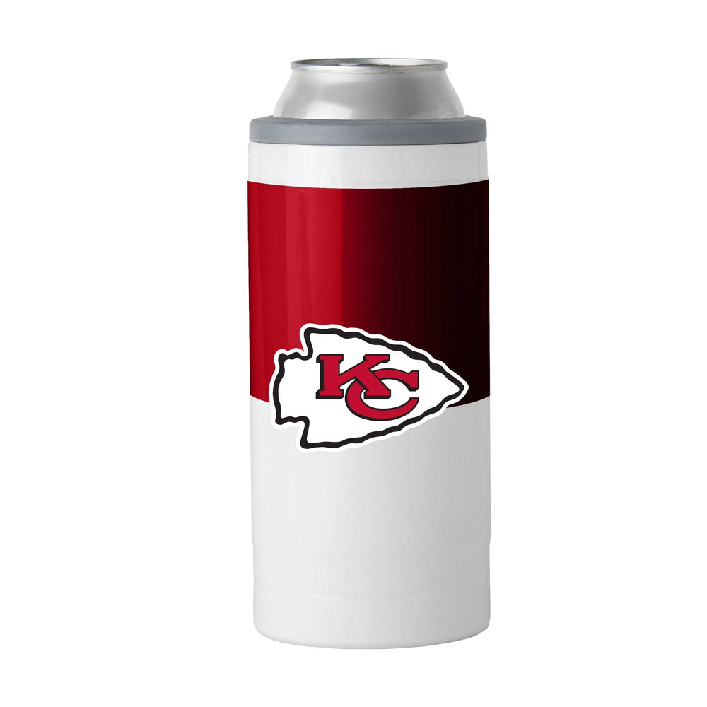 Kansas City Chiefs 12oz Colorblock Slim Can Coolie - Logo Brands - Flyclothing LLC