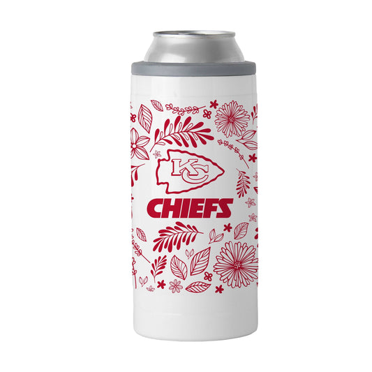 Kansas City Chiefs 12oz Botanical Slim Can Coolie - Logo Brands - Flyclothing LLC