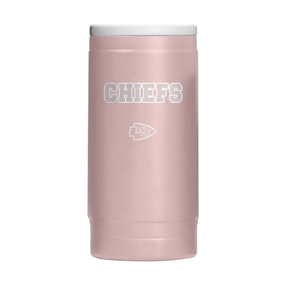 Kansas City Chiefs Stencil Powder Coat Slim Can Coolie - Logo Brands - Flyclothing LLC