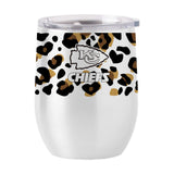 Kansas City Chiefs 16oz Neutral Leopard Stainless Curved Beverage - Logo Brands - Flyclothing LLC
