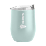 Kansas City Chiefs 16oz Vertical Powder Coat Curved Beverage - Logo Brands - Flyclothing LLC