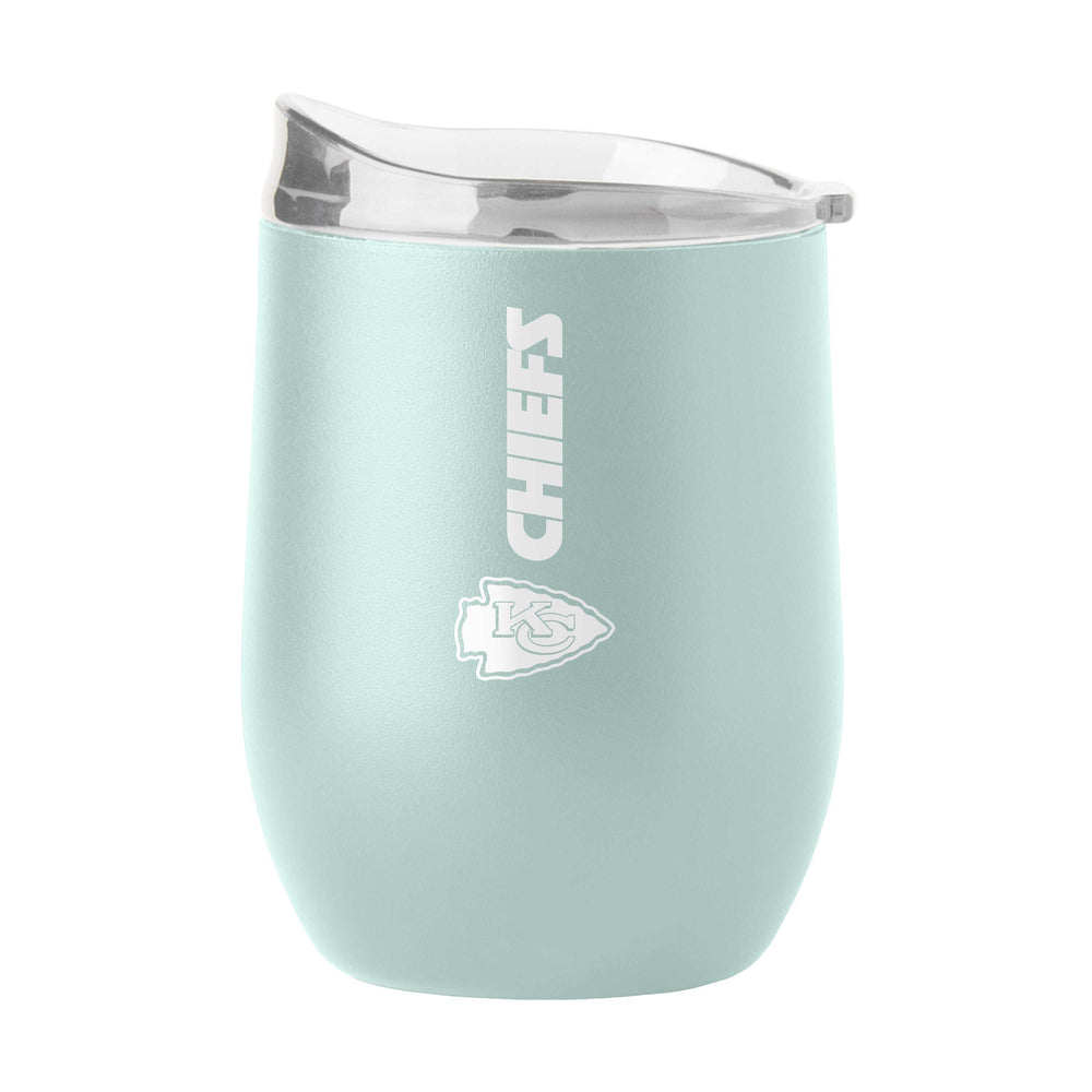 Kansas City Chiefs 16oz Vertical Powder Coat Curved Beverage - Logo Brands - Flyclothing LLC