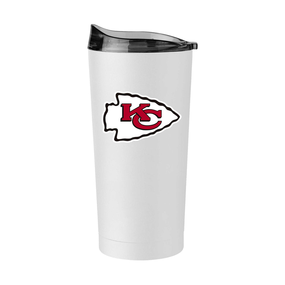 Kansas City Chiefs White 20oz Swagger Powder Coat Tumbler - Logo Brands - Flyclothing LLC
