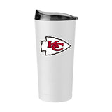 Kansas City Chiefs White 20oz Swagger Powder Coat Tumbler - Logo Brands - Flyclothing LLC