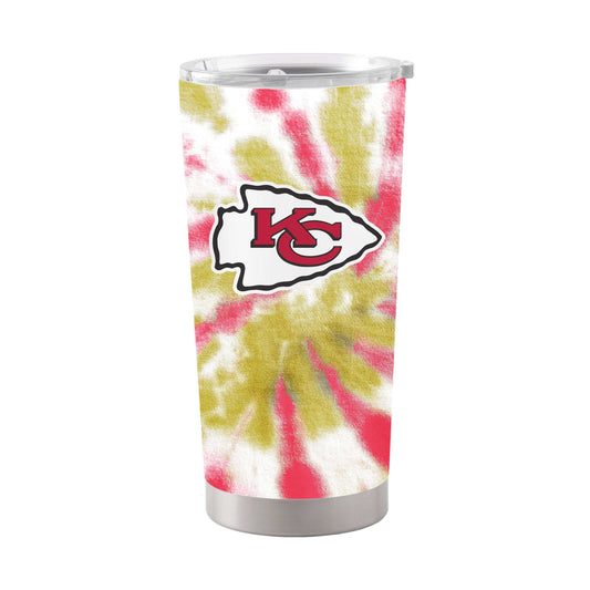 Kansas City Chiefs 20oz Tie Dye Stainless Steel Tumbler - Logo Brands - Flyclothing LLC