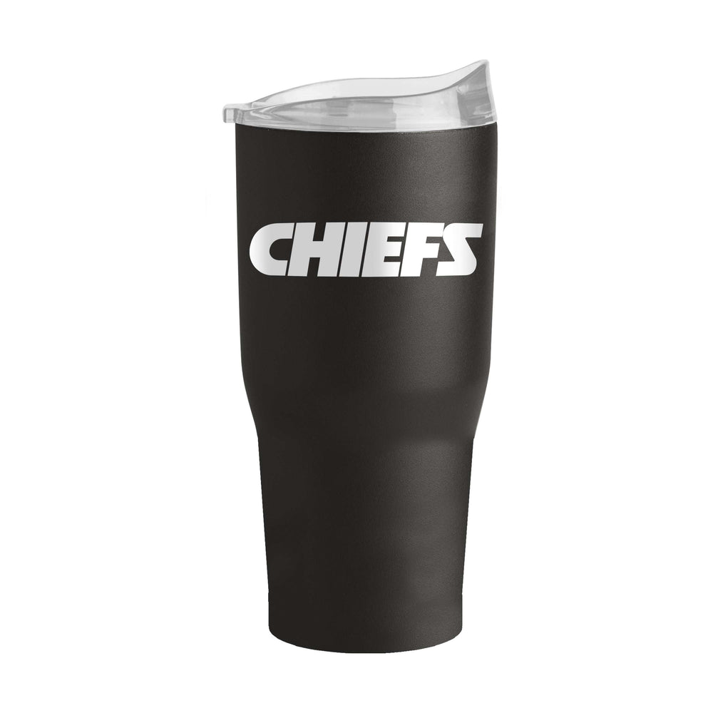 Kansas City Chiefs Black 30oz Flipside Powder Coat Tumbler - Logo Brands - Flyclothing LLC