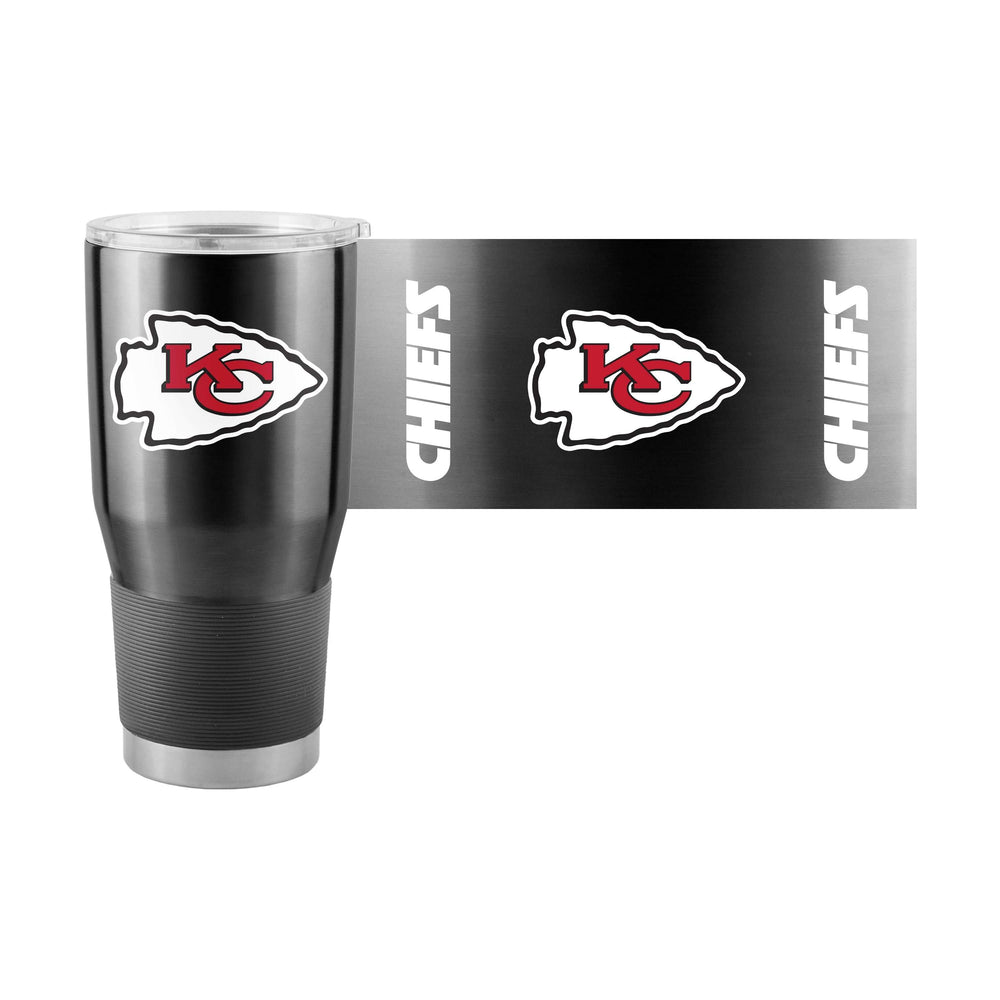 Kansas City Chiefs Black 30oz Gameday Stainless Steel Tumbler - Logo Brands - Flyclothing LLC