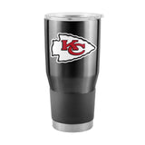 Kansas City Chiefs Black 30oz Gameday Stainless Steel Tumbler - Logo Brands - Flyclothing LLC