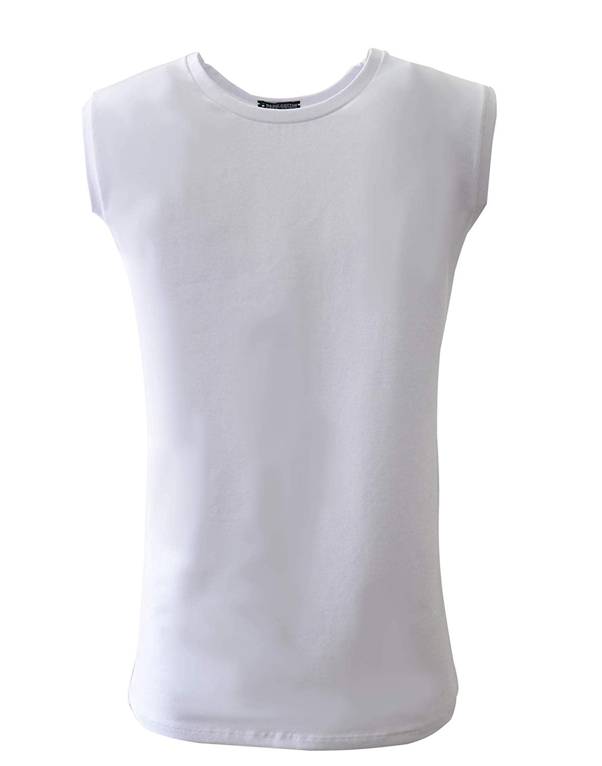 BASIC COTTON Free Spirit Premium Quality Cotton Men's Sleeveless Tank Top. Proudly Made in Italy (988)