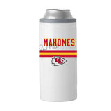 KC Chiefs Patrick Mahomes 12oz Stripe Slim Can Coolie - Logo Brands - Flyclothing LLC
