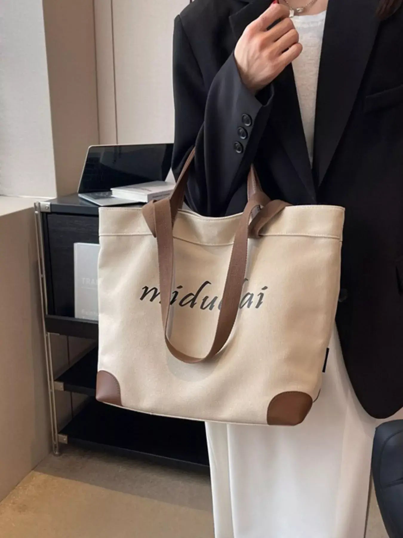 Casual Canvas Handbag - Trendsi - Flyclothing LLC