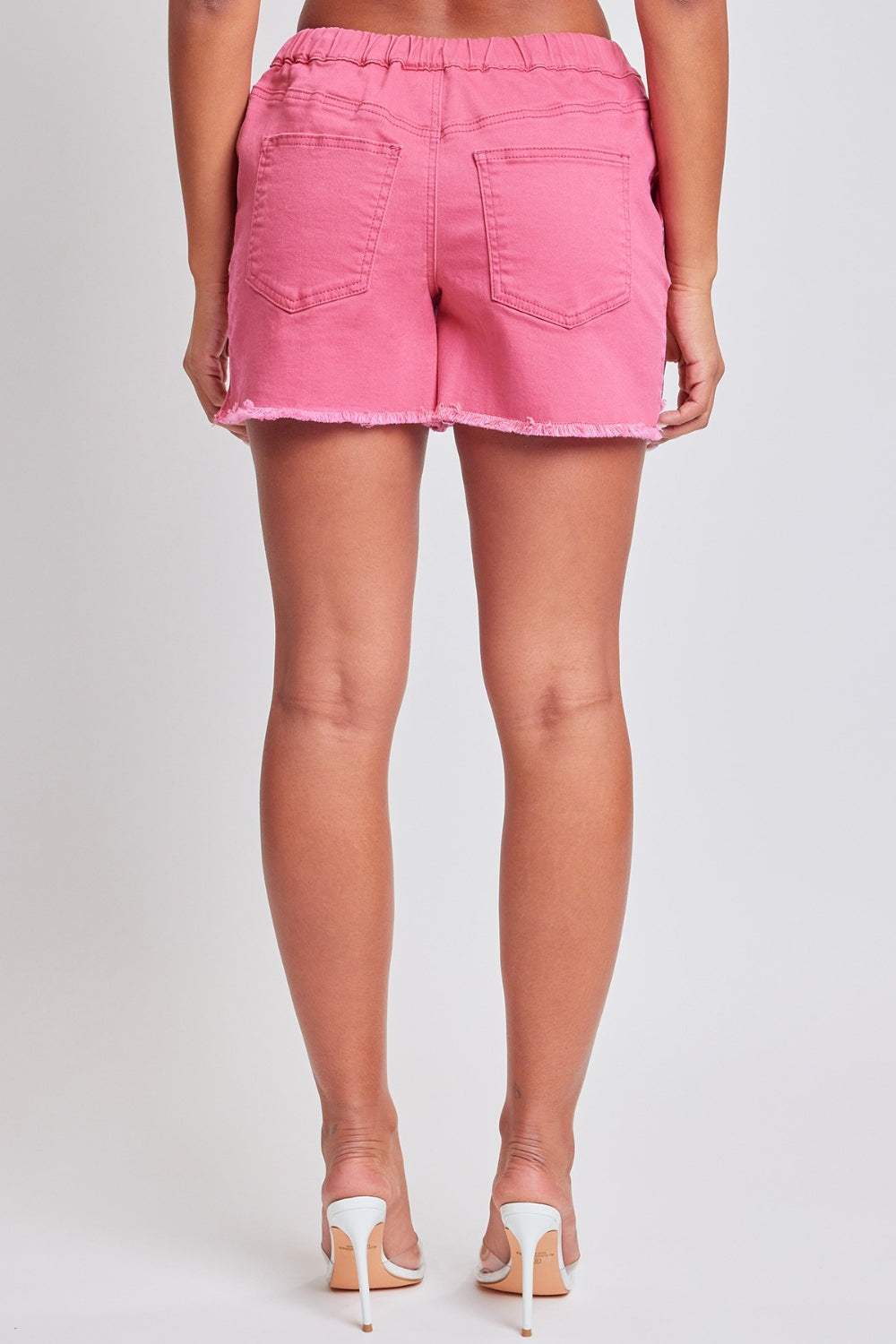 YMI Jeanswear Full Size Drawstring Raw Hem Shorts - Trendsi - Flyclothing LLC