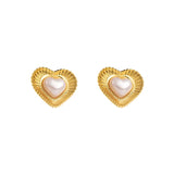 18K Gold-Plated Stud Earrings - Trendsi - Flyclothing LLC