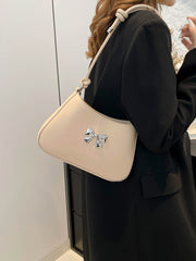 Bow PU Leather Knotted Strap Handbag - Trendsi