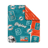 Miami Dolphins Dream Weave Throw 50x60 - Logo Brands - Flyclothing LLC