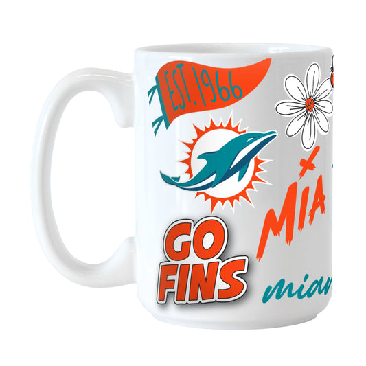 Miami Dolphins 15oz Native Sublimated Mug