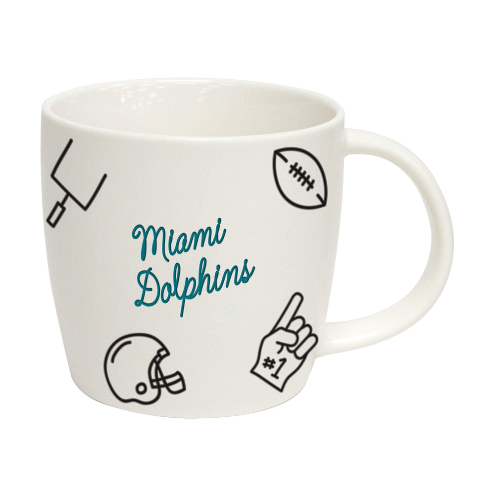 Miami Dolphins 18oz Playmaker Mug - Logo Brands - Flyclothing LLC