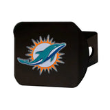 Miami Dolphins Color Emblem on Black Hitch - Logo Brands - Flyclothing LLC