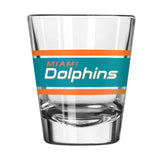 Miami Dolphins 2oz Stripe Shot Glass - Logo Brands - Flyclothing LLC