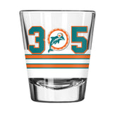 Miami Dolphins 2oz Full Wrap Area Code Shot Glass - Logo Brands - Flyclothing LLC