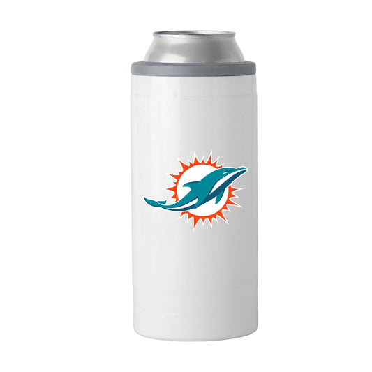 Miami Dolphins Letterman 12 oz Slim Can Coolie - Logo Brands - Flyclothing LLC