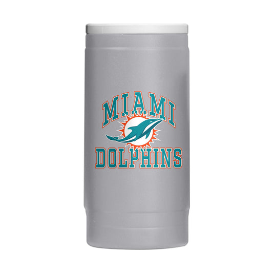 Miami Dolphins 12oz Athletic Powdercoat SlimCan Coolie - Logo Brands - Flyclothing LLC