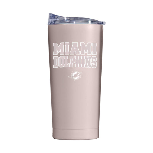 Miami Dolphins 20oz Stencil Powder Coat Tumbler - Logo Brands - Flyclothing LLC