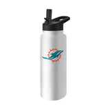 Miami Dolphins Quencher Logo Flip Top Water Bottle