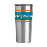 Miami Dolphins Stripe 20 oz Fusion Tumbler - Logo Brands - Flyclothing LLC
