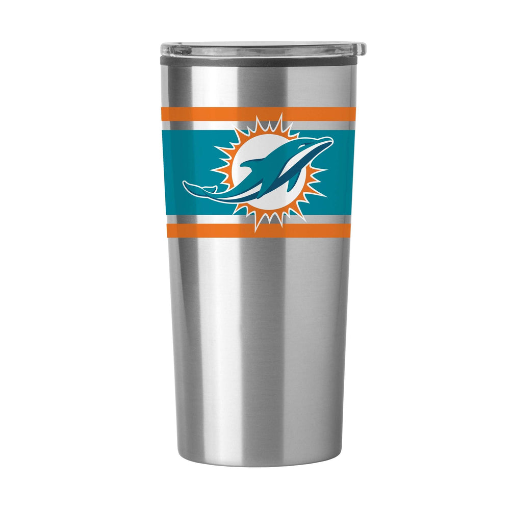 Miami Dolphins Stripe 20 oz Fusion Tumbler - Logo Brands - Flyclothing LLC