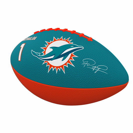 Miami Dolphins Tua Tagovailoa Junior Size Rubber Football - Logo Brands - Flyclothing LLC
