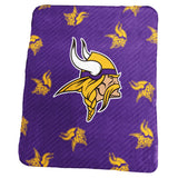 Minnesota Vikings Repeating Classic Fleece Throw - Logo Brands - Flyclothing LLC