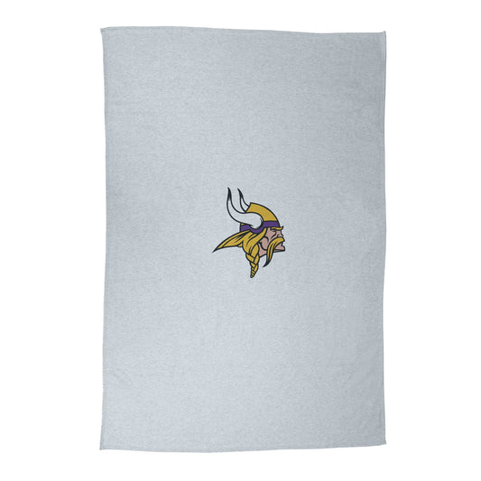 Minnesota Vikings Primary Logo Athletic Gray Sublimated Sweatshirt Blanket - Logo Brands - Flyclothing LLC