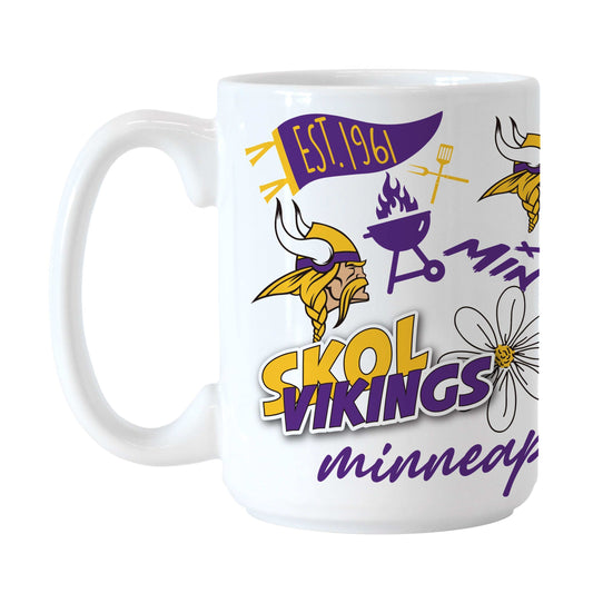 Minnesota Vikings 15oz Native Sublimated Mug - Logo Brands - Flyclothing LLC