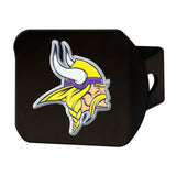 NFL - Minnesota Vikings Color on Black Hitch Cover - Logo Brands - Flyclothing LLC