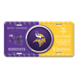 NFL - Minnesota Vikings Embossed Metal License Plate - Logo Brands - Flyclothing LLC