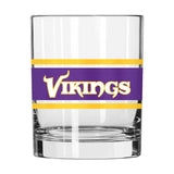 Minnesota Vikings 14oz Stripe Rocks Glass - Logo Brands - Flyclothing LLC