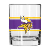 Minnesota Vikings 14oz Stripe Rocks Glass - Logo Brands - Flyclothing LLC