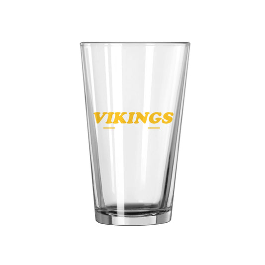 Minnesota Vikings 16oz Retro Pint Glass - Logo Brands - Flyclothing LLC