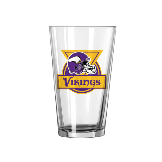 Minnesota Vikings 16oz Retro Pint Glass - Logo Brands - Flyclothing LLC