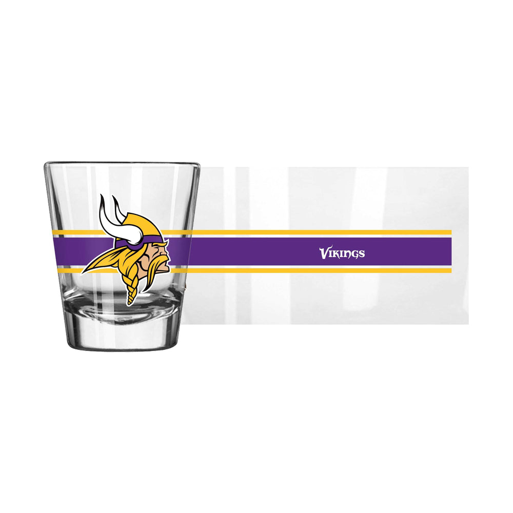 Minnesota Vikings 2oz Stripe Shot Glass - Logo Brands - Flyclothing LLC