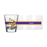Minnesota Vikings 2oz Stripe Shot Glass - Logo Brands - Flyclothing LLC