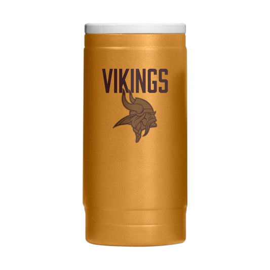 Minnesota Vikings Huddle Powder Coat Slim Can Coolie - Logo Brands - Flyclothing LLC